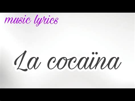 la cocaïna lyrics